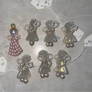 Set of Beaded Angel Pins